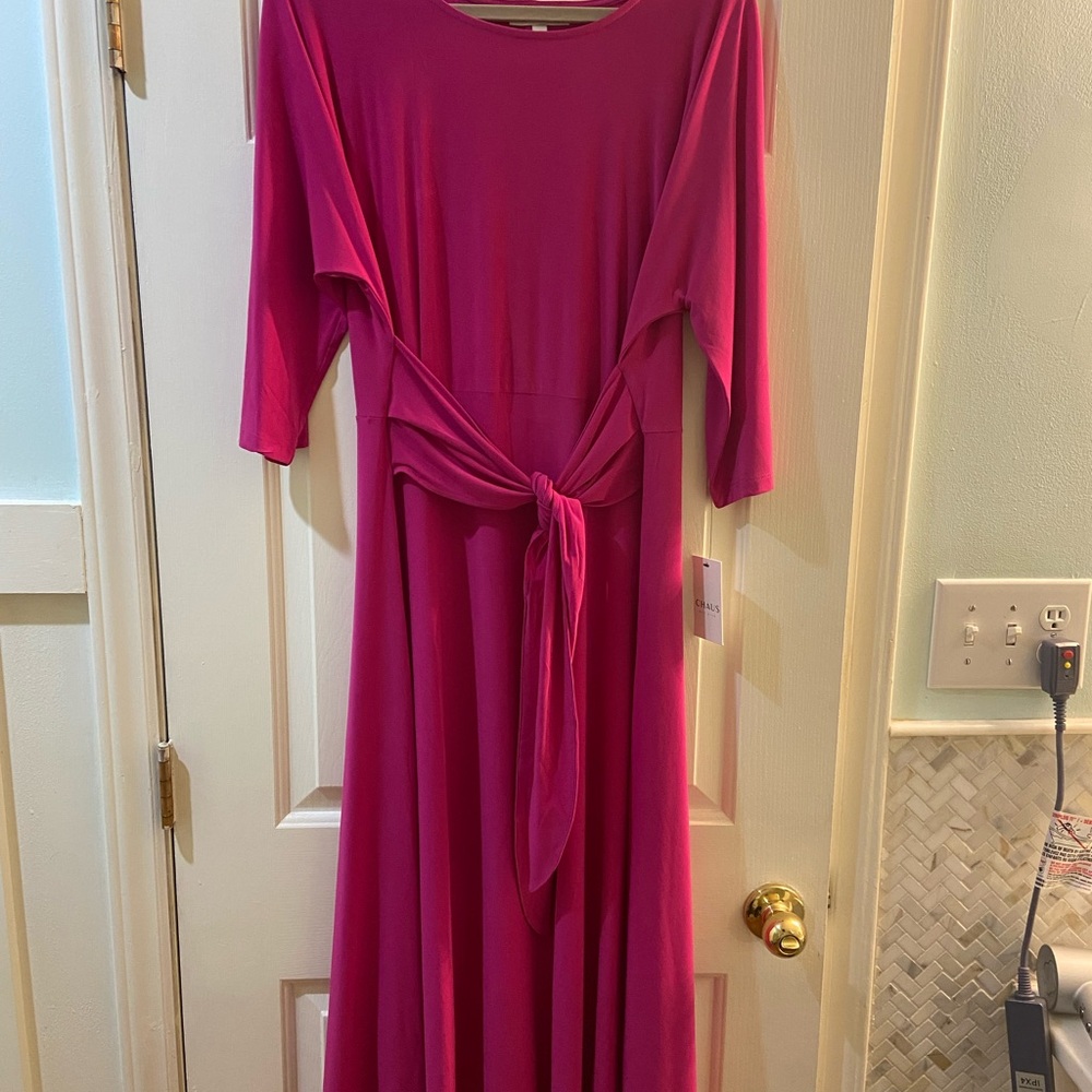 Chaus Fuchsia Long Sleeve Dress